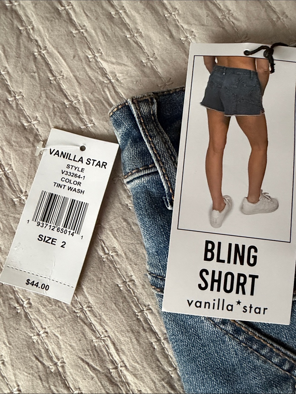 Vanilla Star Medium Blue Denim Accent Detailed Shorts ❤️Sz 2 - Picture 5 of 8